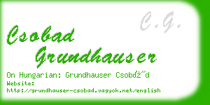 csobad grundhauser business card